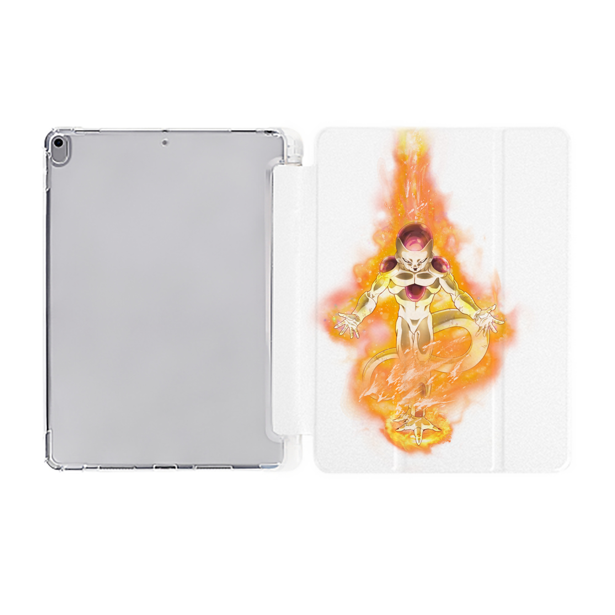 （画像用） ドラゴンボール フリーザ DRAGON BALL Frieza IPad ケース ペン収納付き 三つ折りスタンド PUレザー×シリコン 対応機種9.5/10.5/10.9インチ